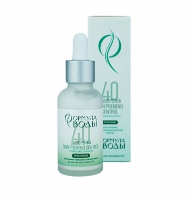 Сыворотка для лица шеи и зоны декольте 40+ SKIN PREMENO CONTROL Формула воды 30мл.